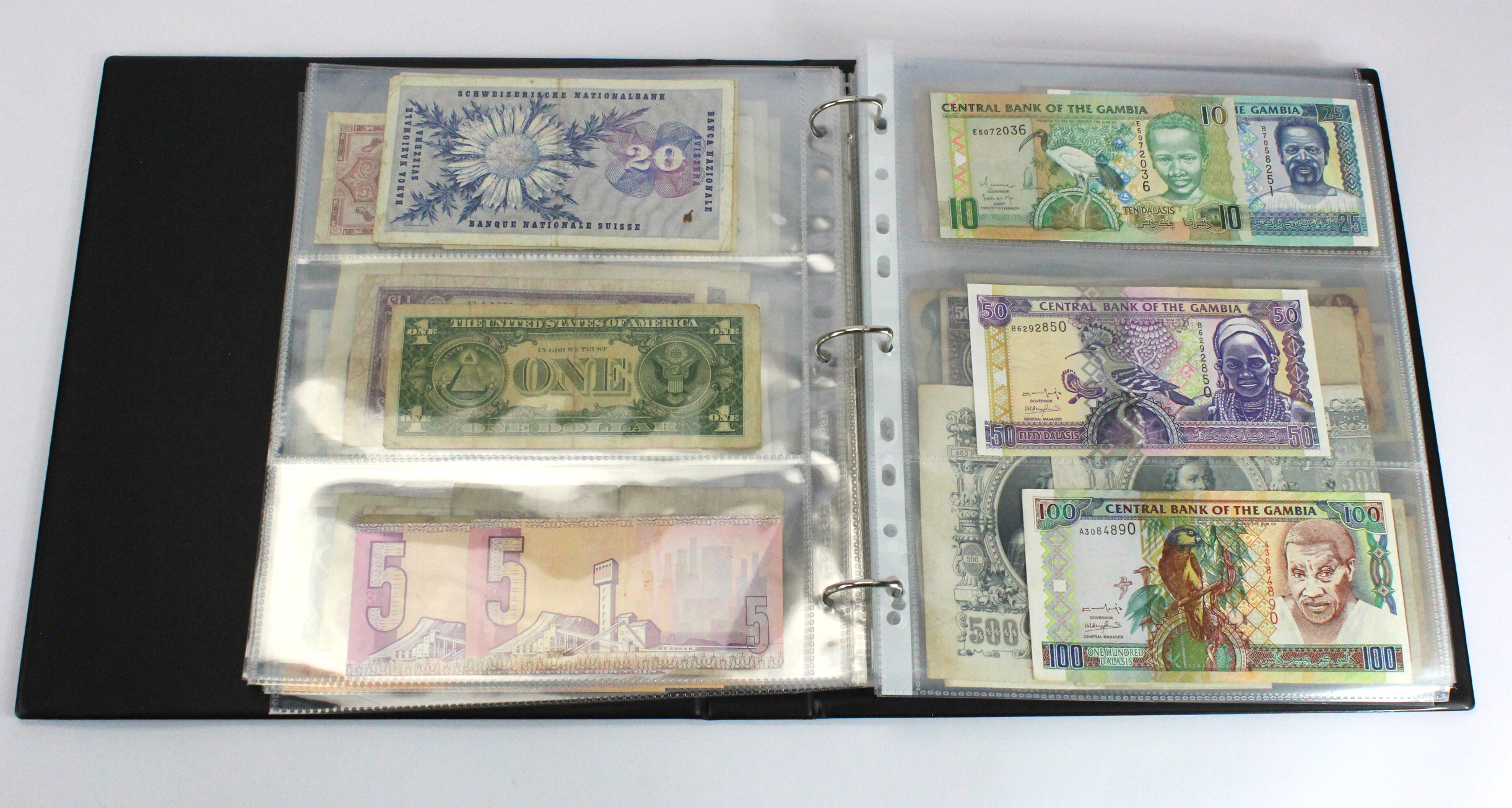 World (200), an interesting collection in Banknote album, Belgium, UAE, Japan, Malta, Belize, Bank - Image 9 of 41