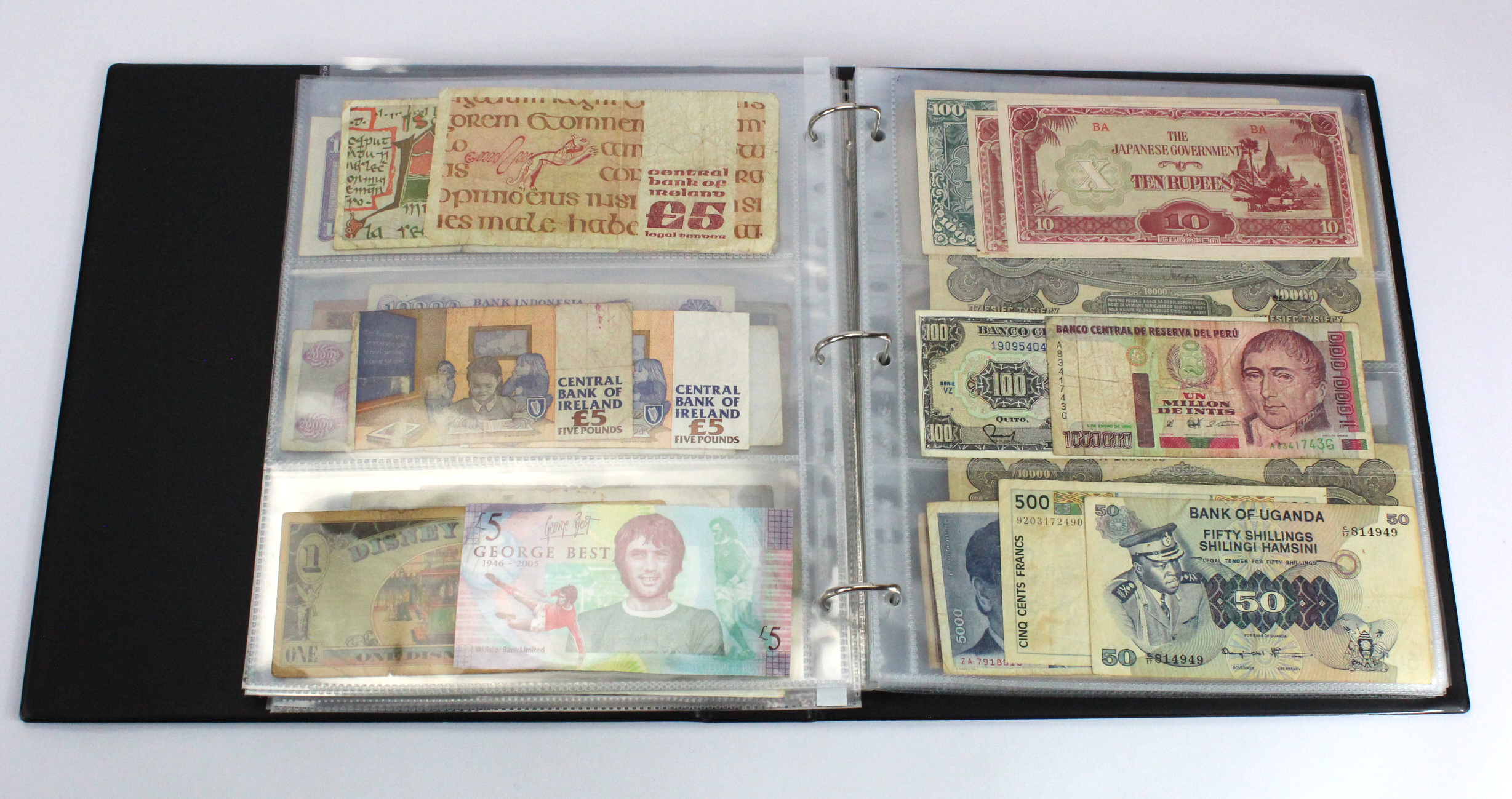 World (200), an interesting collection in Banknote album, Belgium, UAE, Japan, Malta, Belize, Bank - Image 16 of 41
