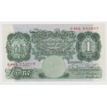 Beale 1 Pound issued 1950, scarce REPLACEMENT note, serial S48S 653907 (B269, Pick369b) EF+