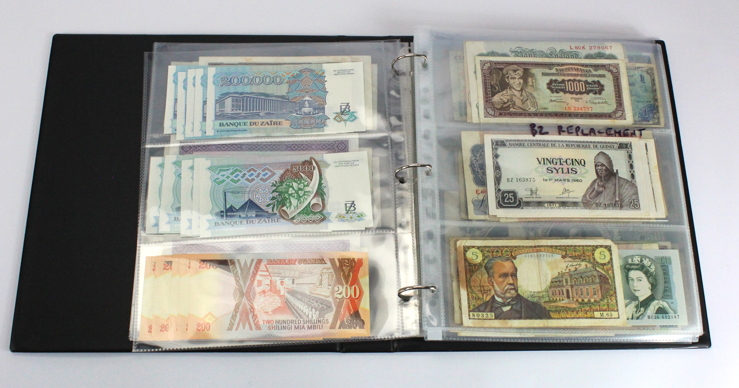 World (200), an interesting collection in Banknote album, Belgium, UAE, Japan, Malta, Belize, Bank - Image 5 of 41