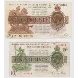 Warren Fisher (2) issued 25th July 1927, rarer Great Britain and Northern Ireland issue, 1 Pound