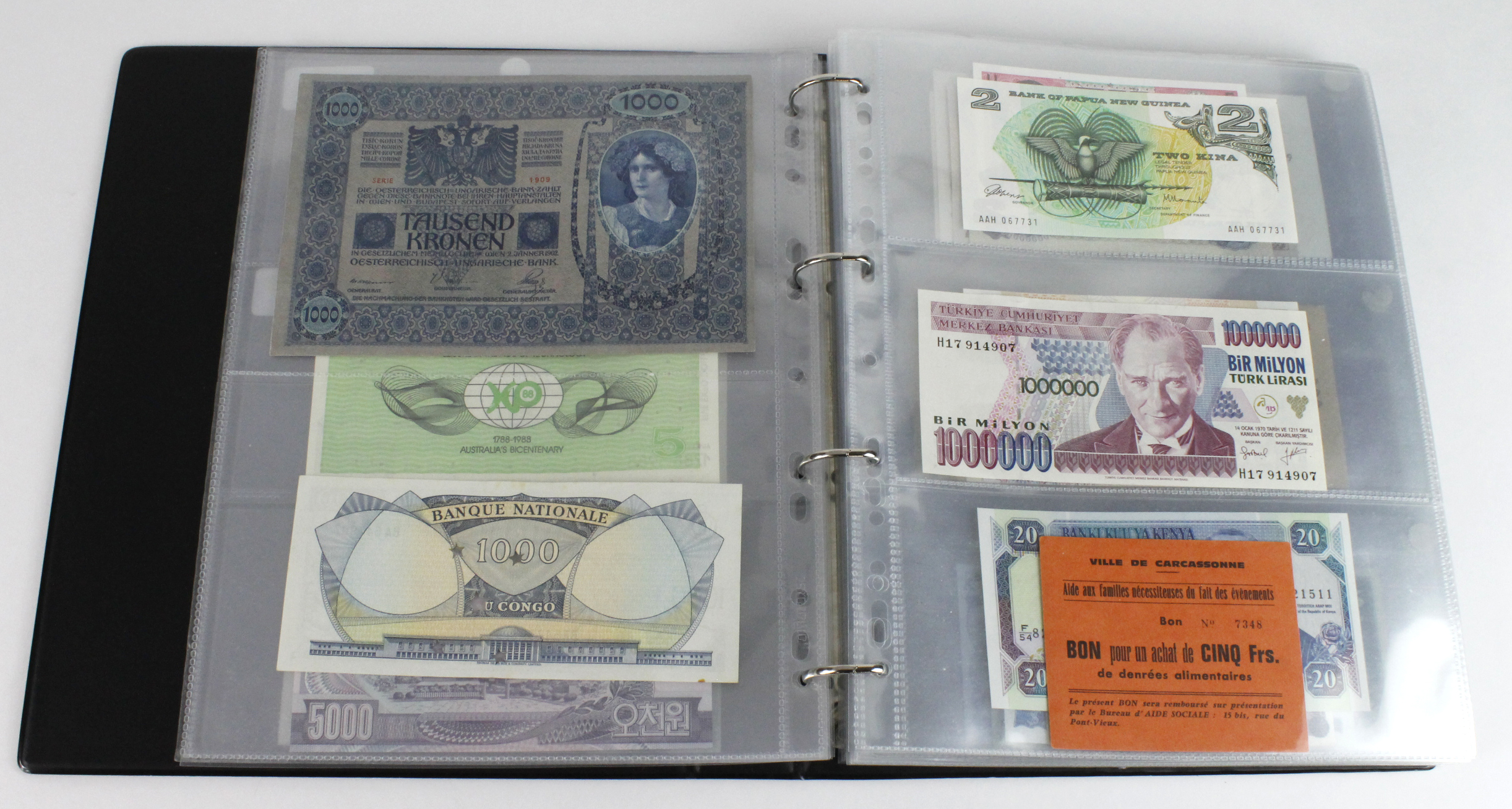 World (163), in banknote album including Bahamas, Spain, Sweden, Netherlands, Algeria, Macau, - Image 7 of 57