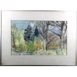 John Mc Nairn (Scottish 1910 - 2009). Mixed media depicitng a Woodland Scene. Signed in pencil lower