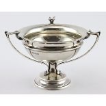 Art Nouveau style small silver footed comport/sweetmeat dish, hallmarked 'W&H (Walker & Hall)