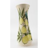 Moorcroft "Lemon Tree" vase by Sally Tuffin, 1st quality, signed W.M approx 31cm tall, boxed