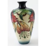 Moorcroft "Anna Lily" vase by Nicole Slaney, 1st quality, boxed