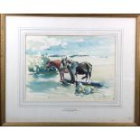 Attributed to Sir Alfred Munnings P.P.R.A (British 1878-1959) Equestrian watercolour study