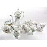Royal Albert- A coffee set in Brigadoon pattern comprising six cups, six saucers, milk jug, sugar