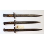 Bayonets 1888 Metford, no scabbards. (3)