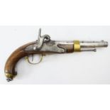 19th century percussion continental military pistol possibly Prussian.