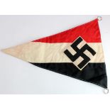 German Nazi Hitler youth car pennant.