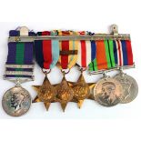 Group mounted as worn - GSM GVI with bars Palestine / Palestine 1945-48 named (2323356 S.Q.M.S. J