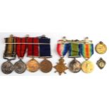 Groups mounted as worn - Metropolitan Police 1897 Jubilee Medal (PC C.Jones X Divn), 1902 Coronation