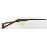 Belgian .410 "Poachers" folding shotgun, walnut stock skeletonized with centre cut out, pistol