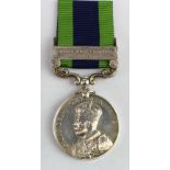 IGS GV with North West Frontier 1930-31 clasp, named (2815209 Pte W Murdock, Seaforth). Small