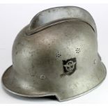 German Nazi Double Decal Feuerwehr helmet for Wehrfuhrer