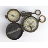 Vintage Brass compasses x2.