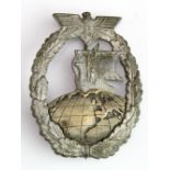 German Nazi Auxiliary Cruiser Badge, no makers mark