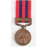 India General Service Medal in bronze, with clasp Chin-Lushai 1889-90, named (41 Muleek Pria