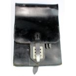 German Nazi Black leather map case.