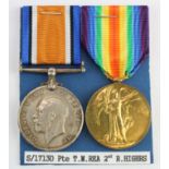 BWM & Victory Medal to S-17130 Pte T M Rea R.Highrs. Served 2nd Bn. (2)