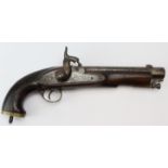 Belgium ? Belt pistol for Cavalry or Sea Service, action weak but in working order, heavy