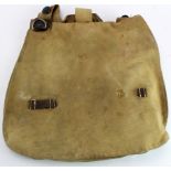 German Nazi army bread bag with red cross armband and medical supplies.