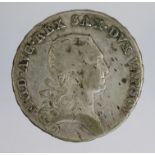 Poland, Grand Duchy of Warsaw, Friedrich August I, silver 1/3 Talar 1811 IS, C# 86, Fine.