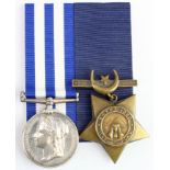 Egypt Medal dated 1882, no clasp named (S. Giles. Bo'sm. Mte. HMS Achilles). With a khedives Star