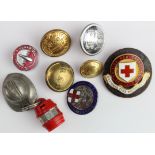 Fire Brigade lot comprising 3x badges, National Fire Brigade Union British Red Cross badge, League