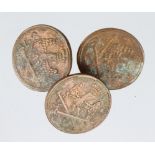 French 1st Empire Napoleons Imperial Guard Buttons. (3)