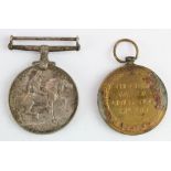 BWM & Victory Medal to J-48395 R F Worham Ord. RN, Verdigris noted. (2)