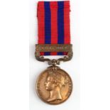 India General Service Medal in bronze, with clasp Burma 1885-7, named (Syce Unwer Ali 1st Bombay