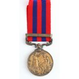 India General Service Medal in bronze, with clasp Hazara 1888, named (Cook Shandkar 29th 13th