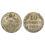 Poland, Russian Empire, 10 Groszy 1830 KG, C# 113, GVF, slightly off-centre.