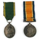 BWM named (1411 Pte W H Wombell 2-London Regt), with GV Territorial Efficiency Medal (1411 Pte W H