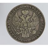 Poland, Russian Empire, silver 10 Zlotych (1-1/2 Rubles) 1836 MW (Warsaw), C# 134, GF