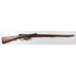 Austrian Mannlicher Model 1886, 11mm obsolete cal, bolt action military rifle. No licence needed.