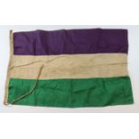 Flag Women's Suffragette Movement / Women's Social & Political Union, dated Manchester 1908 3x2