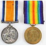 BWM & Victory Medal to S-15527 Pte A McCallum R.Highrs. Served 2nd Bn. (2)