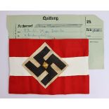 German Hitler Youth armband and ephemera