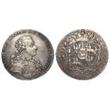 Poland, Stanislaus II Augustus, silver Thaler 1766 FS, 27.86g, KM#187, toned VF, cleaned in the