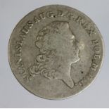 Poland, Stanislaus II Augustus, silver 8 Groschen (2 Zlotych) 1768 FS, KM#186.2, F/GF