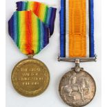 BWM & Victory Medal to 89502 Pte R B Horne MGC. (2)