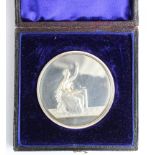 Leith Technical College unmarked silver medal, marked on the back "Josephine Clarke, Principal