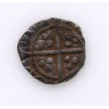 Henry VI, Leaf - Trefoil Issue London Halfpenny 1438-43, S.1912, 0.37g, clipped VG/F