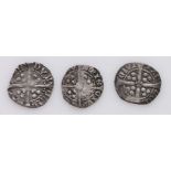 Edward IV Durham Mint Pennies (3): Local dies, rose in centre rev., S.1988A, 0.70g, Fine; ditto 0.