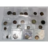 Hammered Coins (19) mostly English; noted Plantagenet Pennies, Halfgroats, Durham Pennies, etc. Some