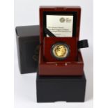 Twenty Five Pounds 2018 "Queens Beasts" ( Red Dragon of Wales). Gold proof FDC boxed as issued