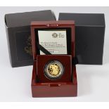 Twenty Five Pounds 2018 "Queens Beasts" ( Red Dragon of Wales). Gold proof FDC boxed as issued